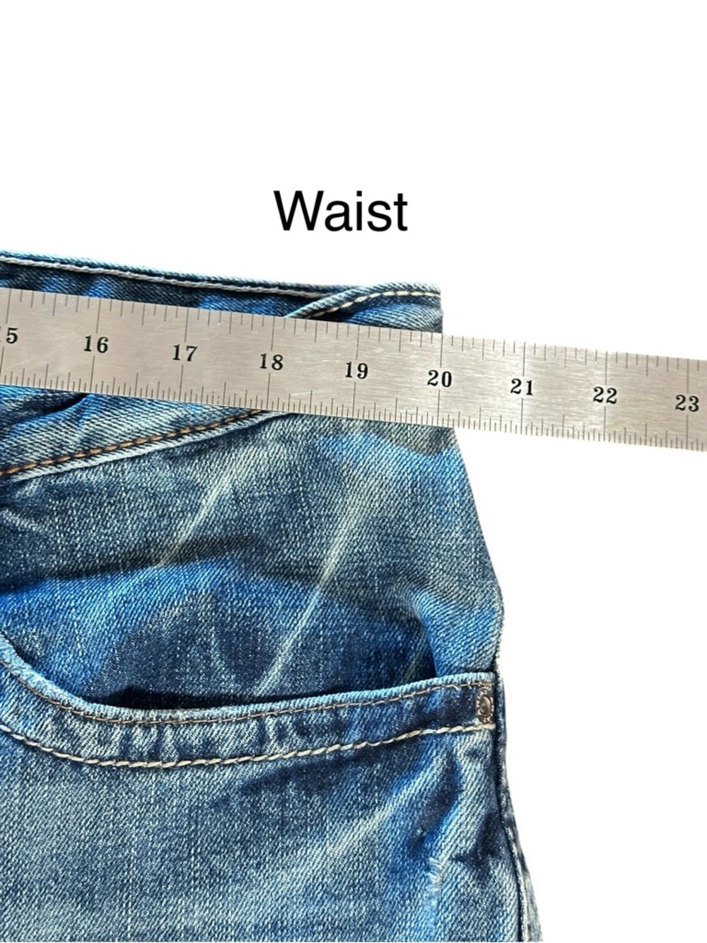 Ariat Men's Blue Bootcut Jeans Light Wash Tag Size 40x34 Measures 40x33 - Picture 8 of 16